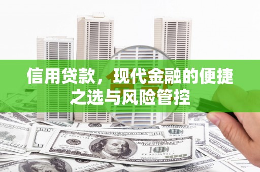 晋中信用贷款，现代金融的便捷之选与风险管控