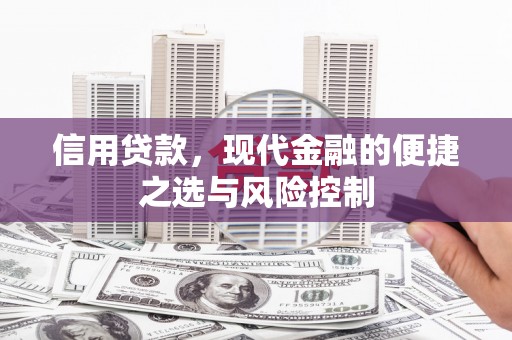 晋中信用贷款，现代金融的便捷之选与风险控制