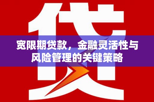 晋中宽限期贷款，金融灵活性与风险管理的关键策略