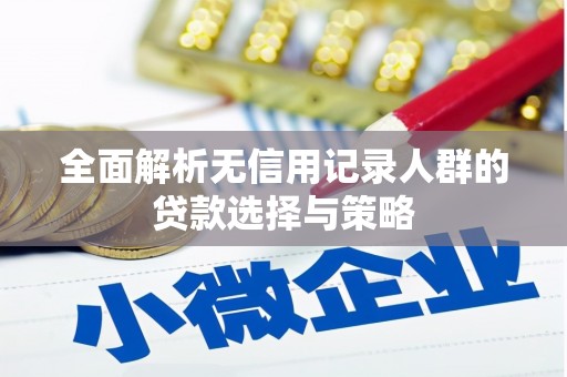 晋中全面解析无信用记录人群的贷款选择与策略